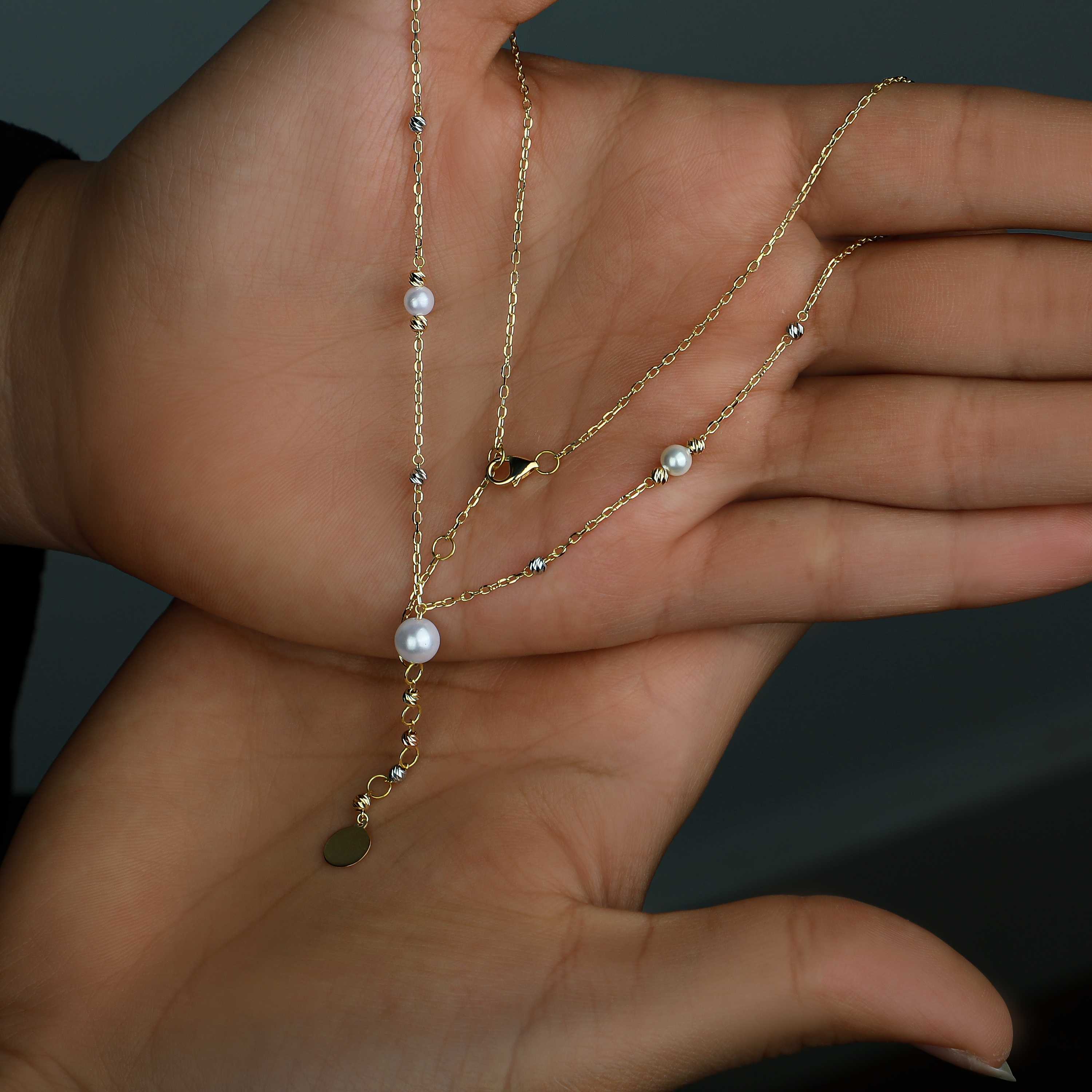 18 karat gold choker, made in Turkey - (H-0893)